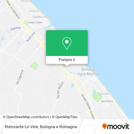 Mappa Ristorante Le Vele