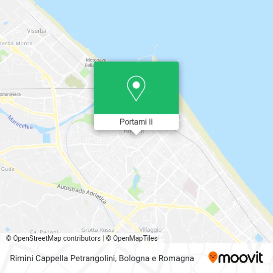 Mappa Rimini Cappella Petrangolini