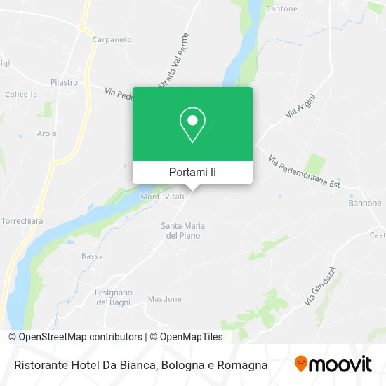 Mappa Ristorante Hotel Da Bianca