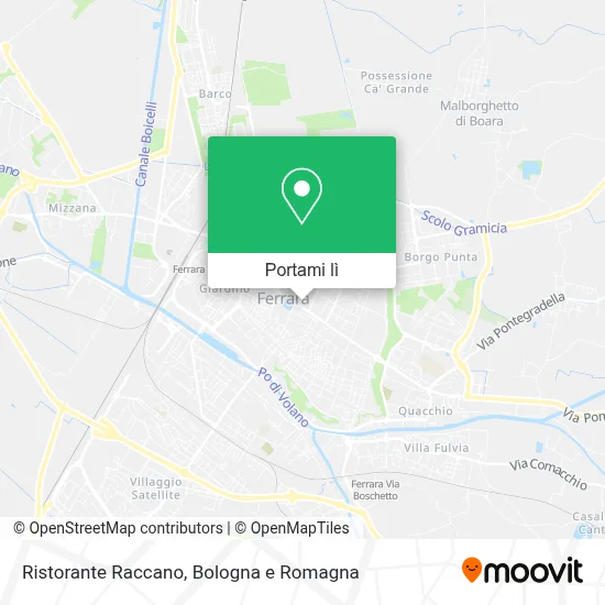 Mappa Ristorante Raccano