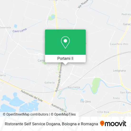 Mappa Ristorante Self Service Dogana