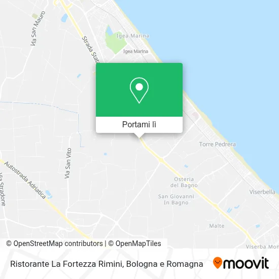 Mappa Ristorante La Fortezza Rimini