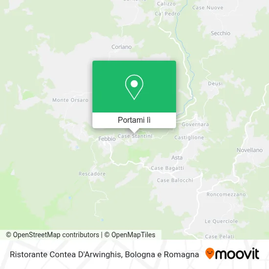 Mappa Ristorante Contea D'Arwinghis