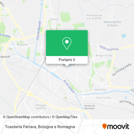 Mappa Toasteria Ferrara