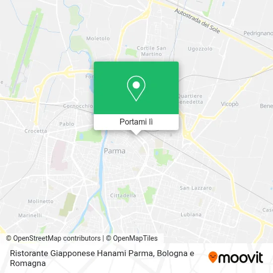 Mappa Ristorante Giapponese Hanami Parma