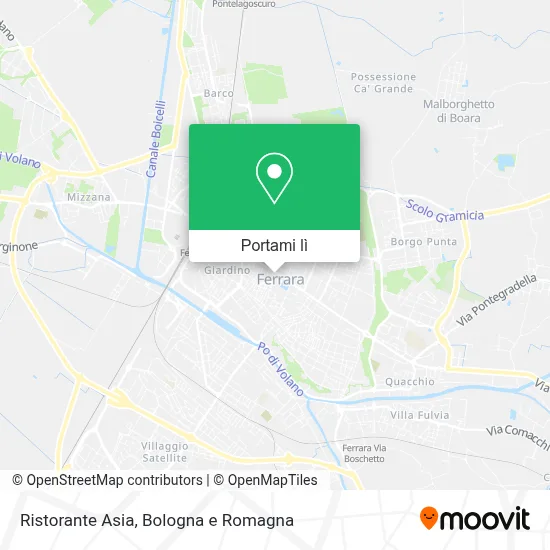 Mappa Ristorante Asia