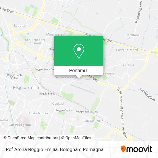 Mappa Rcf Arena Reggio Emilia