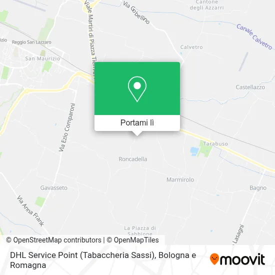 Mappa DHL Service Point (Tabaccheria Sassi)