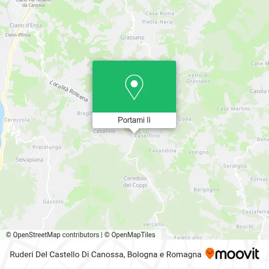 Mappa Ruderi Del Castello Di Canossa