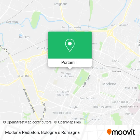 Mappa Modena Radiatori