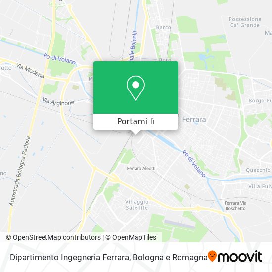 Mappa Dipartimento Ingegneria Ferrara