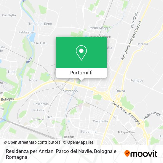 Mappa Residenza per Anziani Parco del Navile