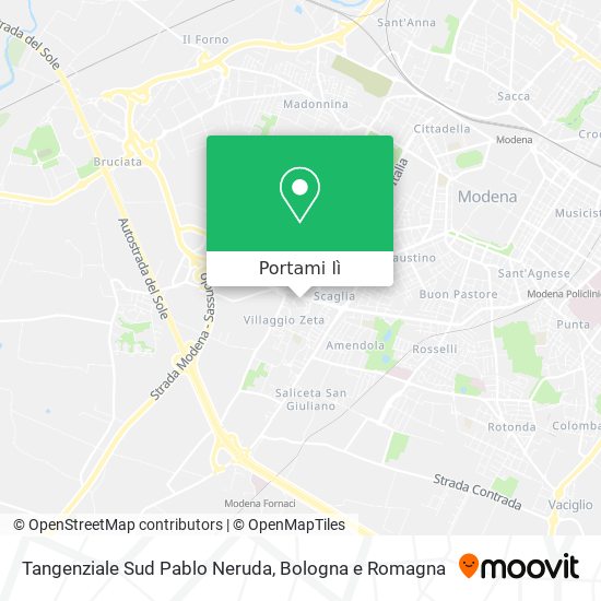 Mappa Tangenziale Sud Pablo Neruda