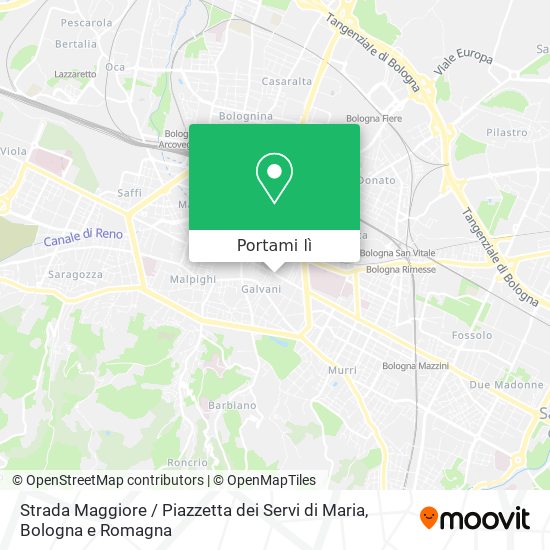Mappa Strada Maggiore / Piazzetta dei Servi di Maria