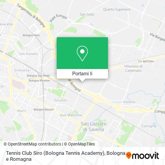 Mappa Tennis Club Siro (Bologna Tennis Academy)