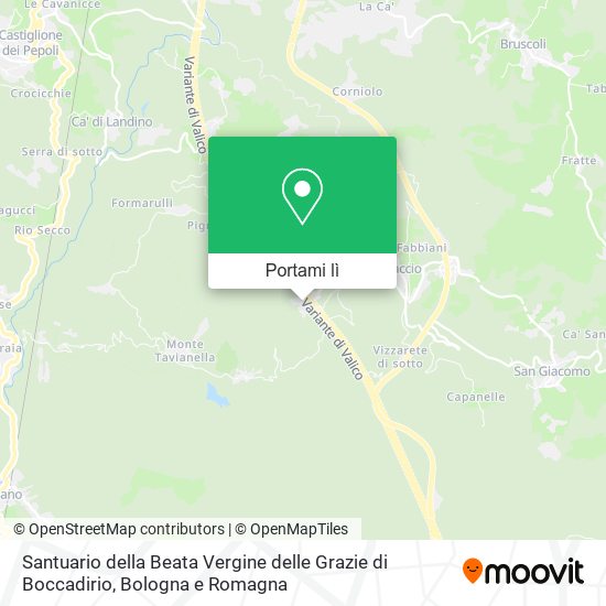 Mappa Santuario della Beata Vergine delle Grazie di Boccadirio