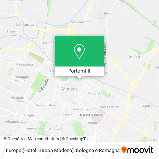 Mappa Europa (Hotel Europa Modena)