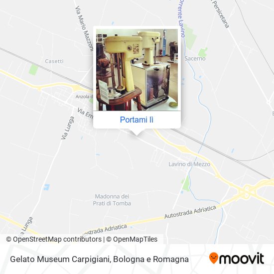 Mappa Gelato Museum Carpigiani