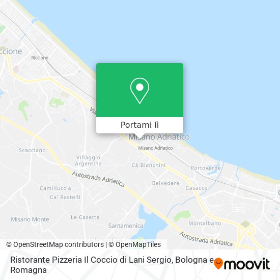 Mappa Ristorante Pizzeria Il Coccio di Lani Sergio