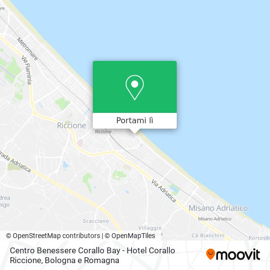 Mappa Centro Benessere Corallo Bay - Hotel Corallo Riccione