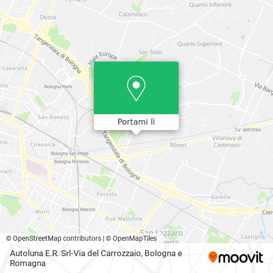 Mappa Autoluna E.R. Srl-Via del Carrozzaio