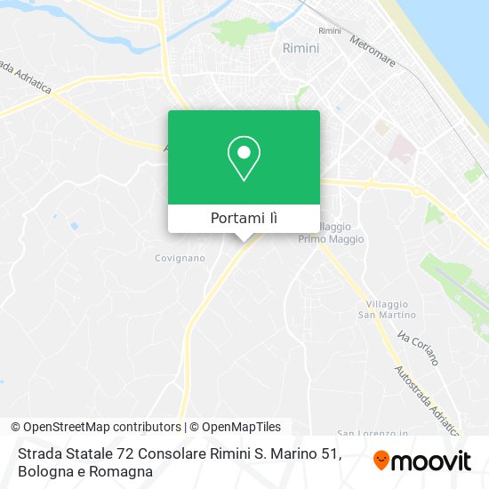 Mappa Strada Statale 72 Consolare Rimini S. Marino 51