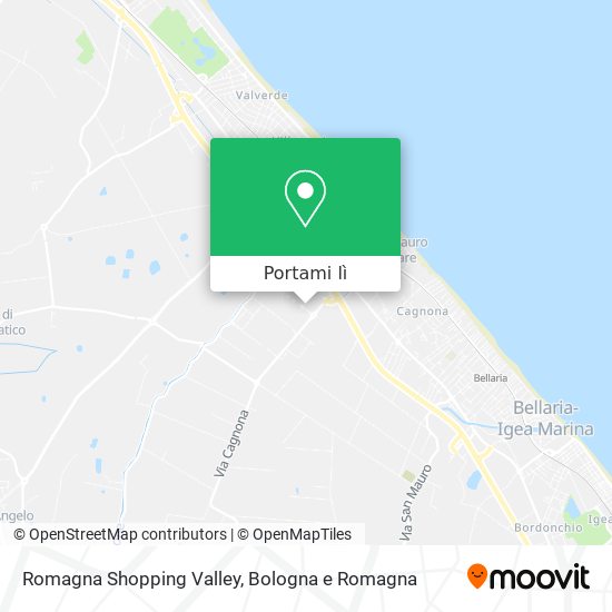 Mappa Romagna Shopping Valley