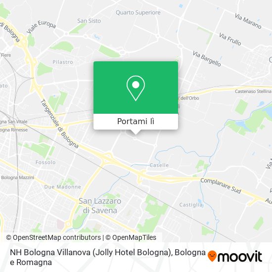 Mappa NH Bologna Villanova (Jolly Hotel Bologna)