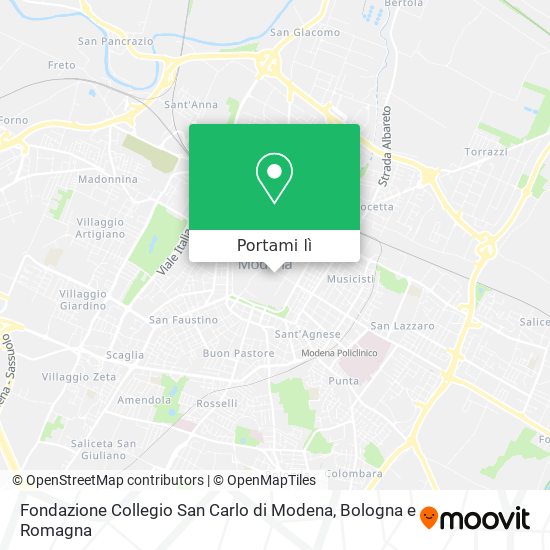 Mappa Fondazione Collegio San Carlo di Modena