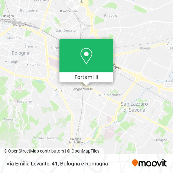 Mappa Via Emilia Levante, 41