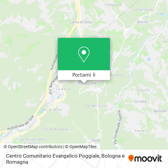 Mappa Centro Comunitario Evangelico Poggiale