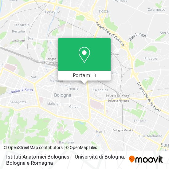 Mappa Istituti Anatomici Bolognesi - Università di Bologna