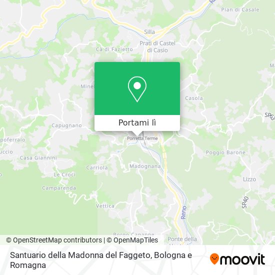 Mappa Santuario della Madonna del Faggeto