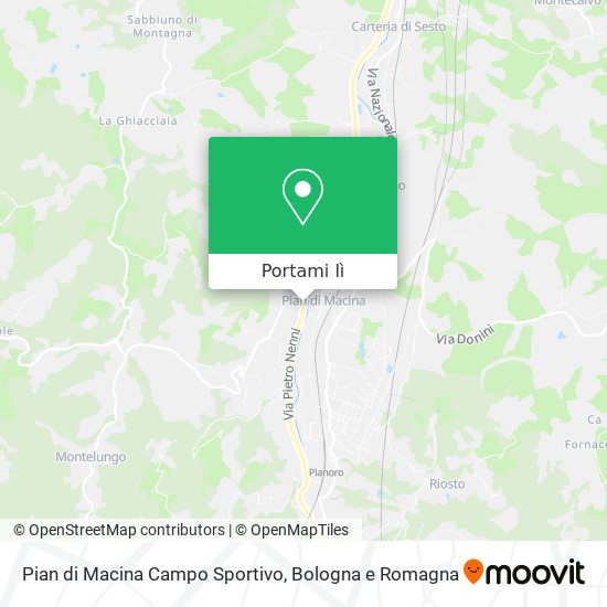 Mappa Pian di Macina Campo Sportivo