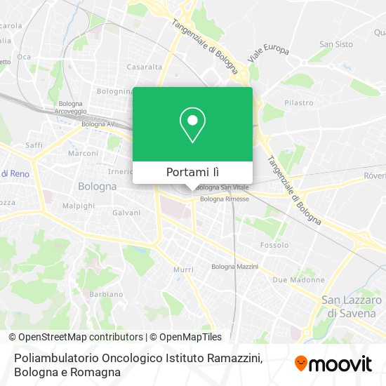 Mappa Poliambulatorio Oncologico Istituto Ramazzini