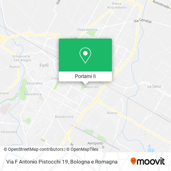 Mappa Via F  Antonio Pistocchi  19