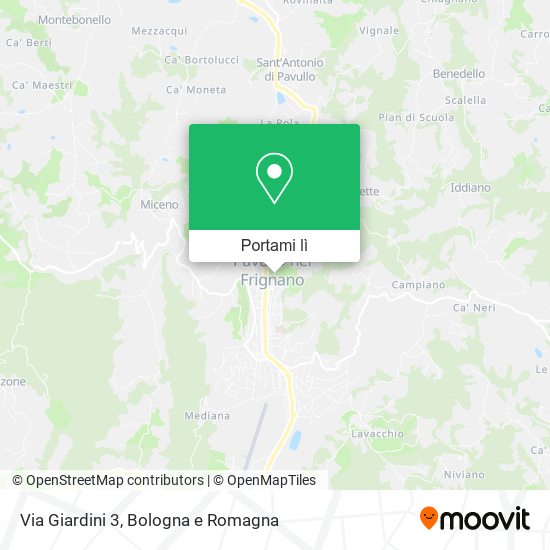 Mappa Via Giardini  3