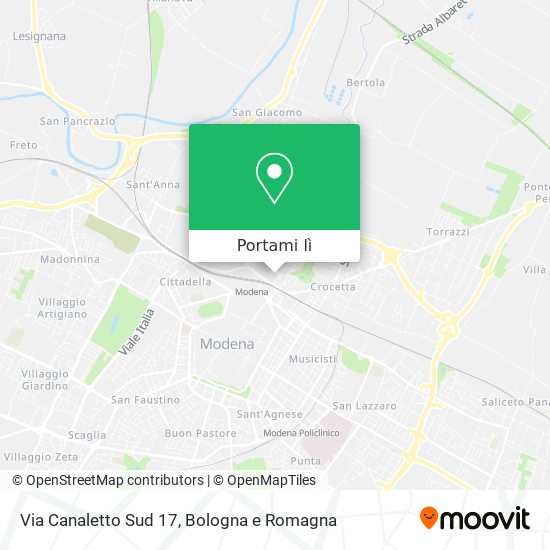Mappa Via Canaletto Sud  17