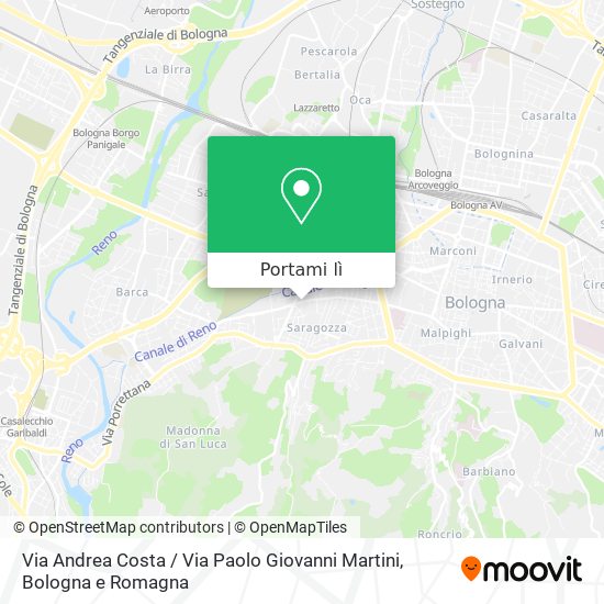 Mappa Via Andrea Costa / Via Paolo Giovanni Martini
