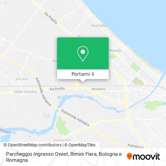 Mappa Parcheggio Ingresso Ovest, Rimini Fiera