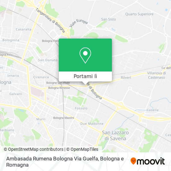 Mappa Ambasada Rumena Bologna Via Guelfa