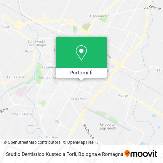 Mappa Studio Dentistico Kustec a Forlì