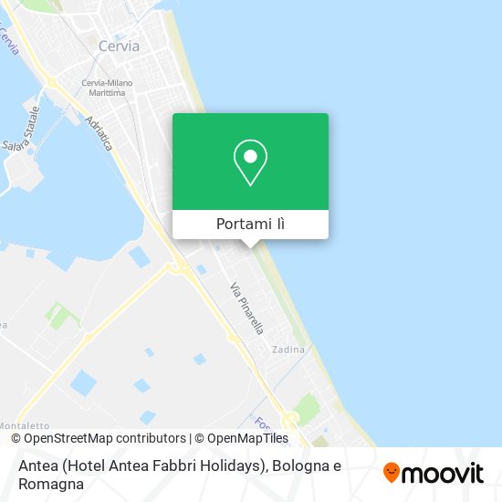 Mappa Antea (Hotel Antea Fabbri Holidays)