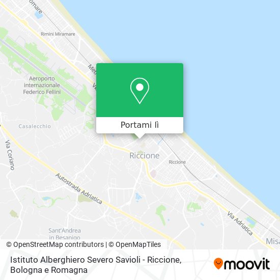 Mappa Istituto Alberghiero Severo Savioli - Riccione