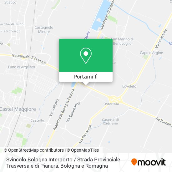Mappa Svincolo Bologna Interporto / Strada Provinciale Trasversale di Pianura