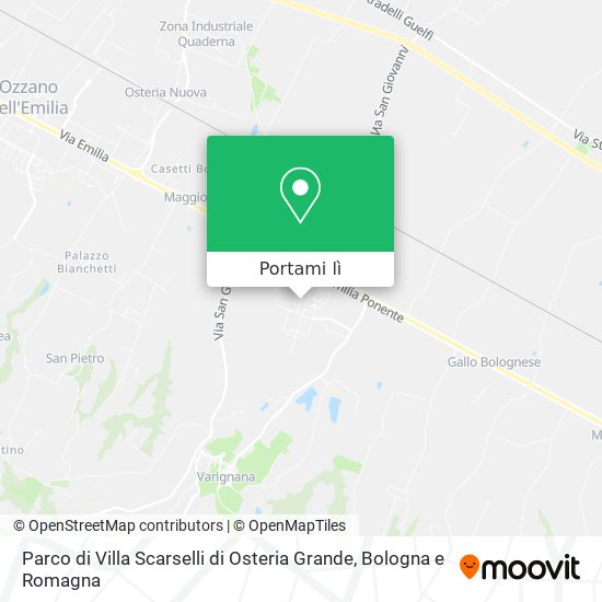 Mappa Parco di Villa Scarselli di Osteria Grande