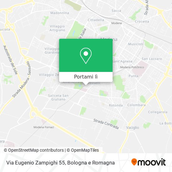 Mappa Via Eugenio Zampighi 55