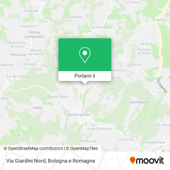Mappa Via Giardini Nord