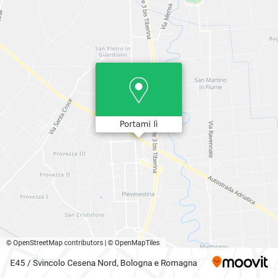 Mappa E45 / Svincolo Cesena Nord