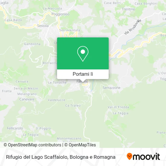 Mappa Rifugio del Lago Scaffaiolo